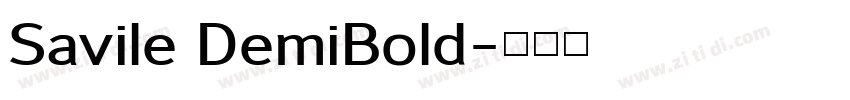 Savile DemiBold字体转换